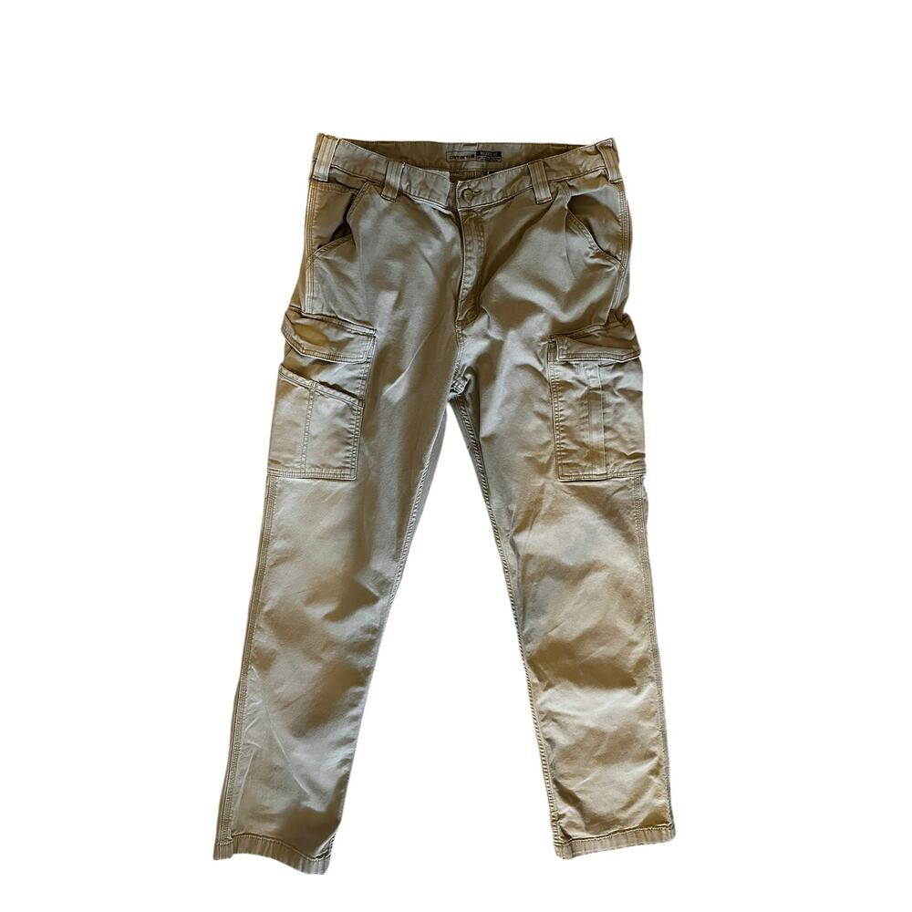 Carhartt Cargo Pants Relaxed Fit 36x33 Tan Rugged Flex Workwear Gorpcore Utility